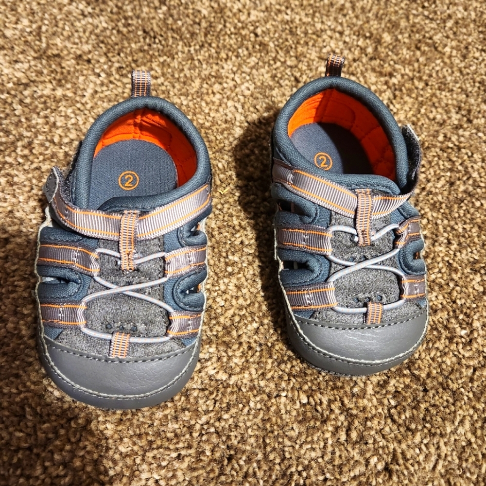 💓 3/$15 Rising Star Infant Boy's Soft Sandals Size 2